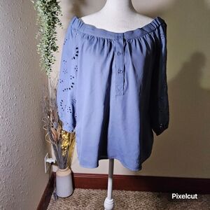 1 Preloved Soho NY  company  Blue Blouse Size Small